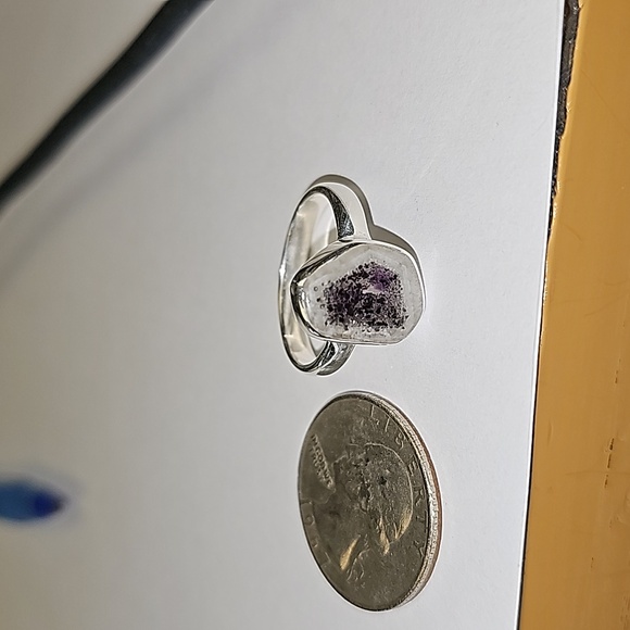 Cacoxnite sterling silver Ring size 9. New - Picture 5 of 8